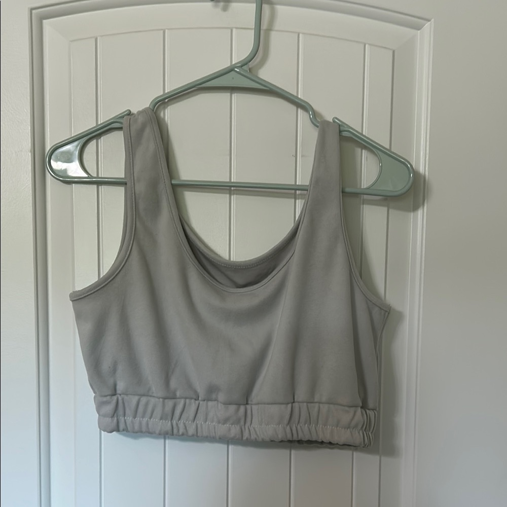 Amazon Basics Gray Tank Top and Short Set.
